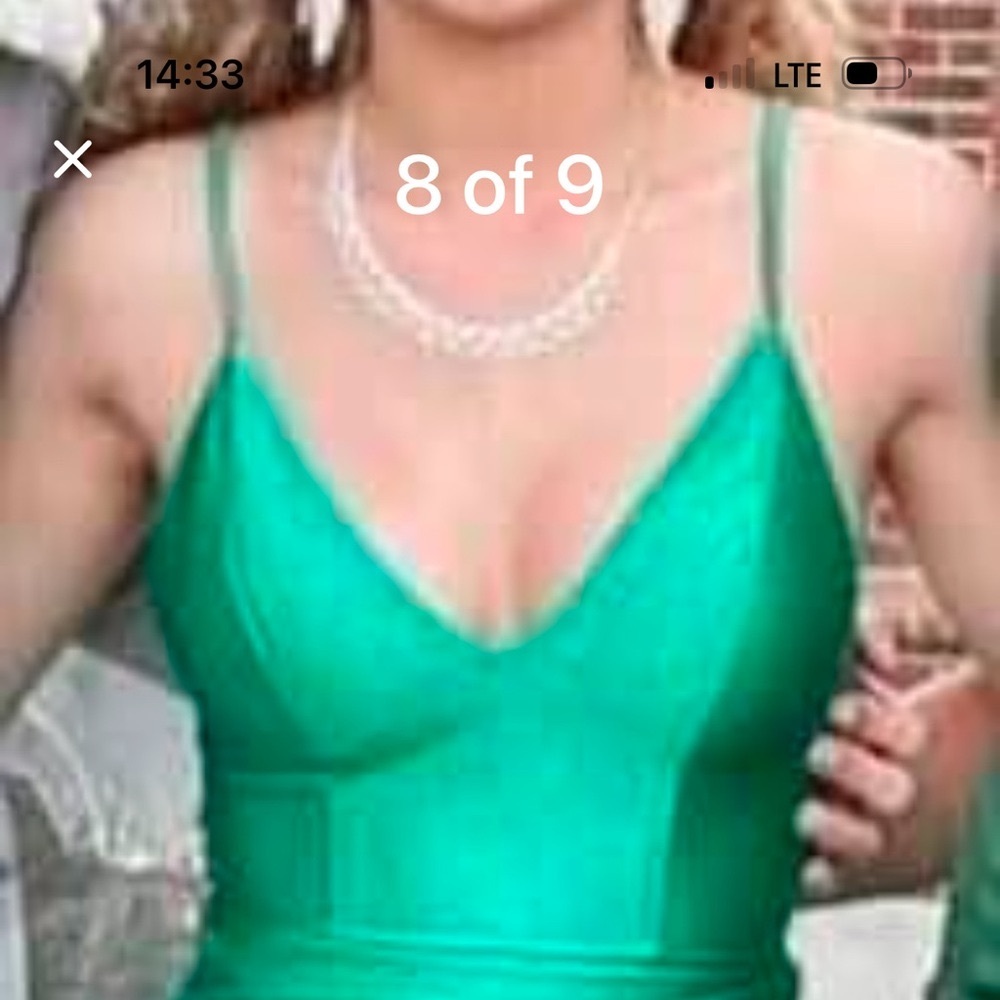 Teal green BDarlin Prom Dress